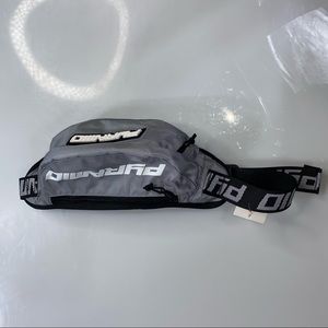 Black Piramid Grey Fanny Pack 2 ZIPPERS